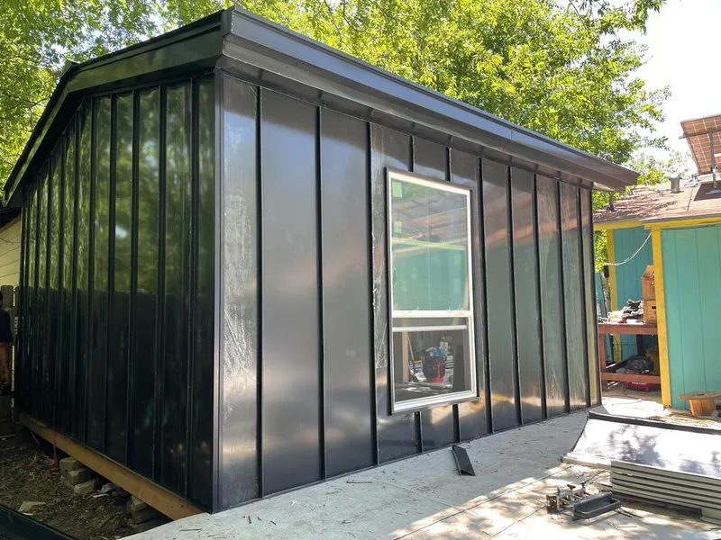 Black standing seam metal wall panels for Metal Roof Installation in Downers Grove